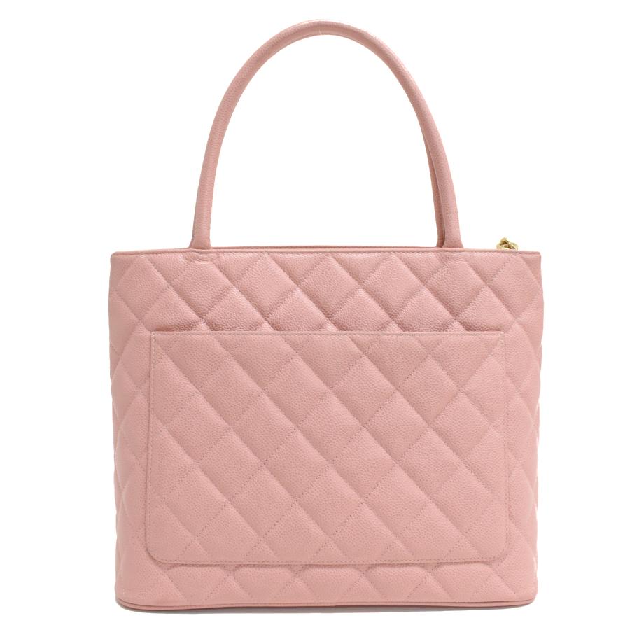 キャビアスキン シャネル 復刻トート ハンドバッグ A01804 ピンク