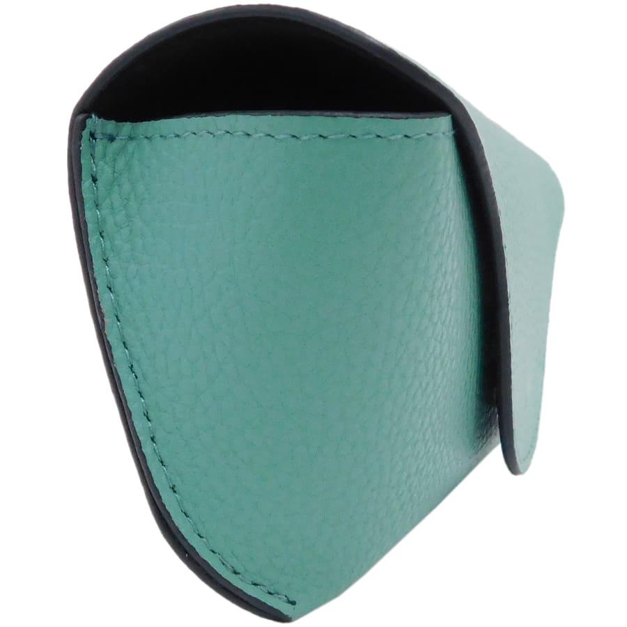 LOEWE（ロエベ） 新品同様 メガネケース グリーン系 レザー フック付き