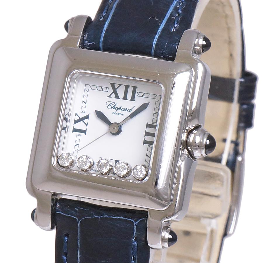 ショパール ハッピースポーツ 5Pダイヤ スクエアミニ レディース腕時計