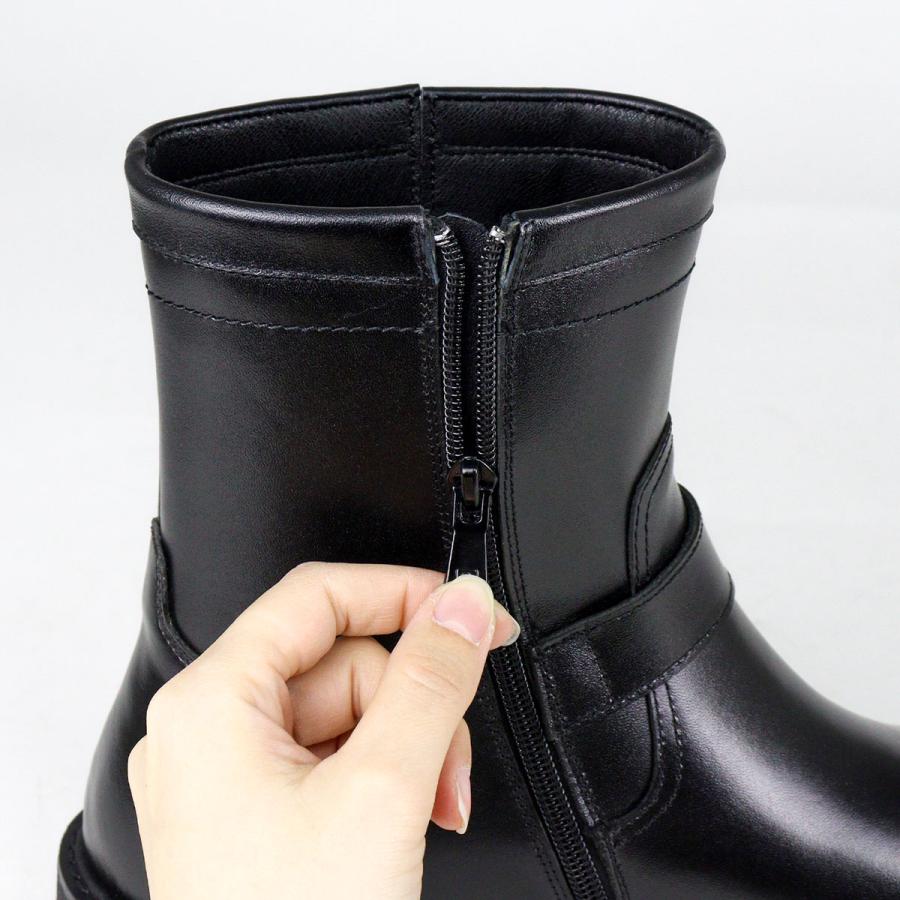 BOREDOM（ボアダム） ブーツ メンズ 黒 エンジニア サイドジップ