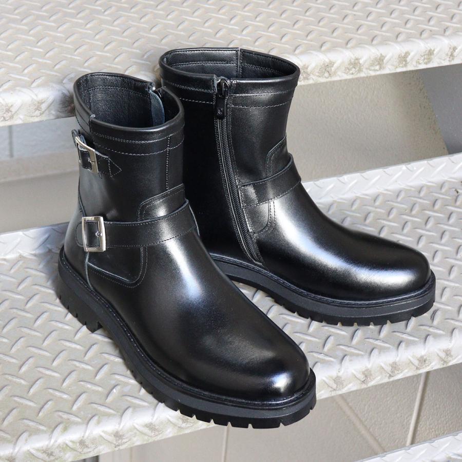 BOREDOM（ボアダム） ブーツ メンズ 黒 エンジニア サイドジップ