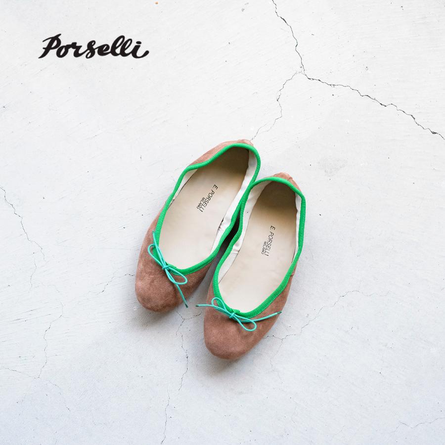 4406391】PORSELLI ポルセリ メルカート別注 スエード ブラウン BROWN