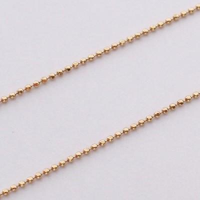 ネックレス チェーン カット ボール 18金 ゴールド 0.7mm幅 36cm 37cm
