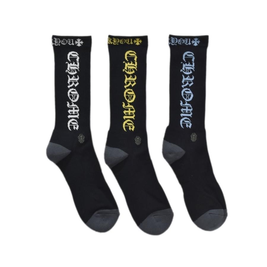 CHROME HEARTS（クロムハーツ） 靴下 FUCK YOU ソックス ブラック 3足