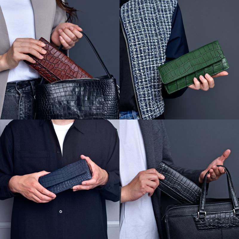 Riamasa（リアマッサ） クロコダイル 長財布 レディース ブランド 薄型