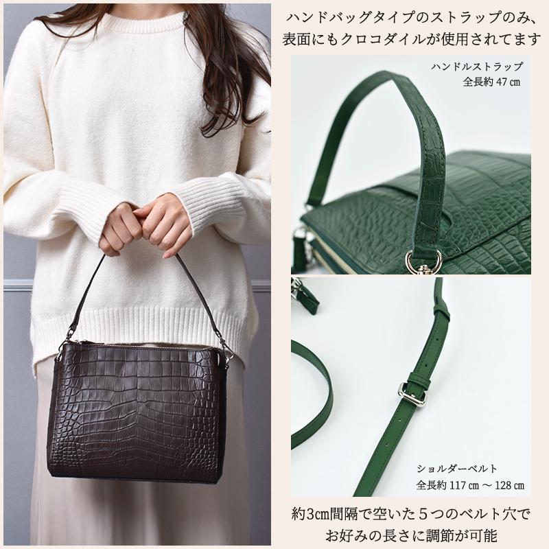 MGSABLE ハンドバッグ クロコダイル レディース ワニ革 鰐革 本物 本革