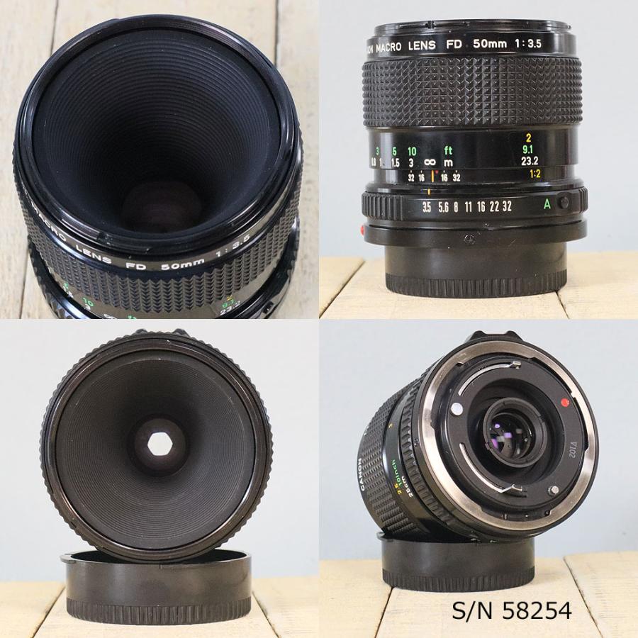 保証付 】【中古】 オールドレンズ CANON MACRO LENS NEW FD 50mm F3.5