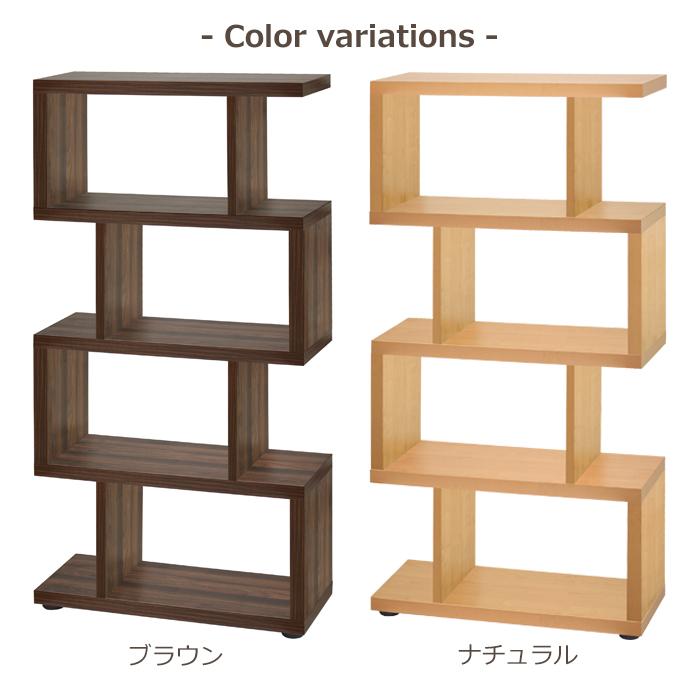 ミヤグチ企販 オープンシェルフ 4段 オープンラック 木製 ディスプレイ