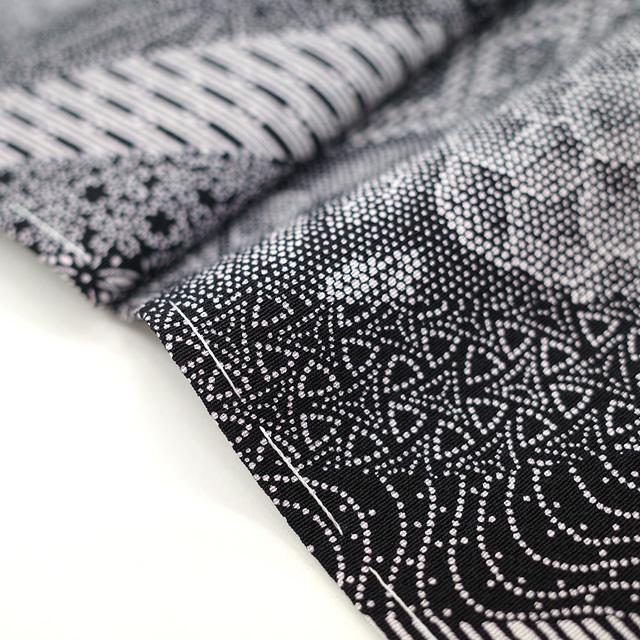 江戸小紋 訪問着 袷 着物 伝統工芸士 染谷梅治 作家物 黒 さが美 扱い