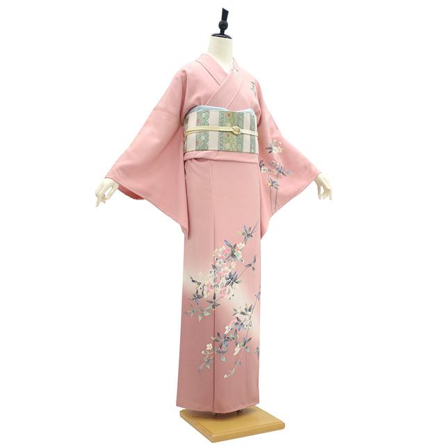 訪問着 着物 未使用 フォーマル 正絹 加賀友禅 和泉衛知 作 ピンク 桜