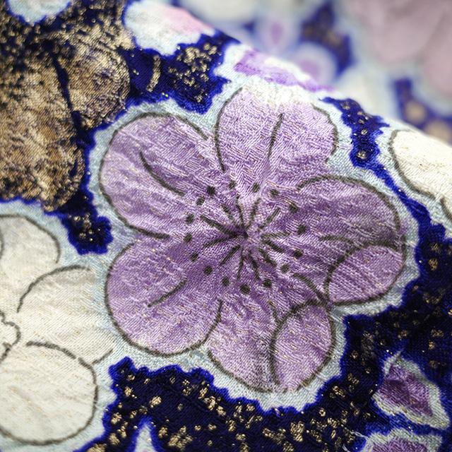 訪問着 着物 正絹 桐屋 翠山工房 徳永正峰 十日町 濃紺藍 辻が花 絞り