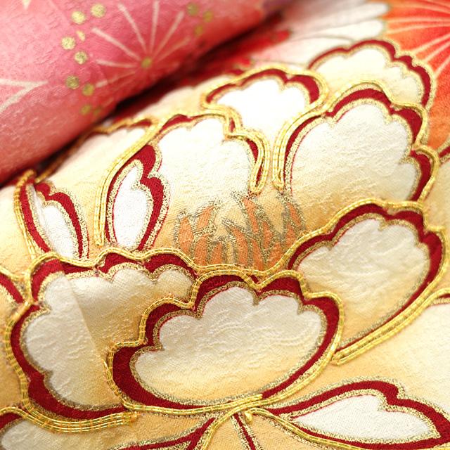 振袖 着物 金駒刺繍 濃紺 ネイビー 花 正絹 成人式 二十歳 20歳 結婚