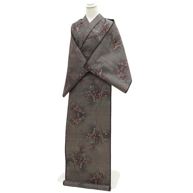 本場大島紬 着物 着尺 反物 鶴田織物 泥染 7マルキ カタス式 こげ茶地