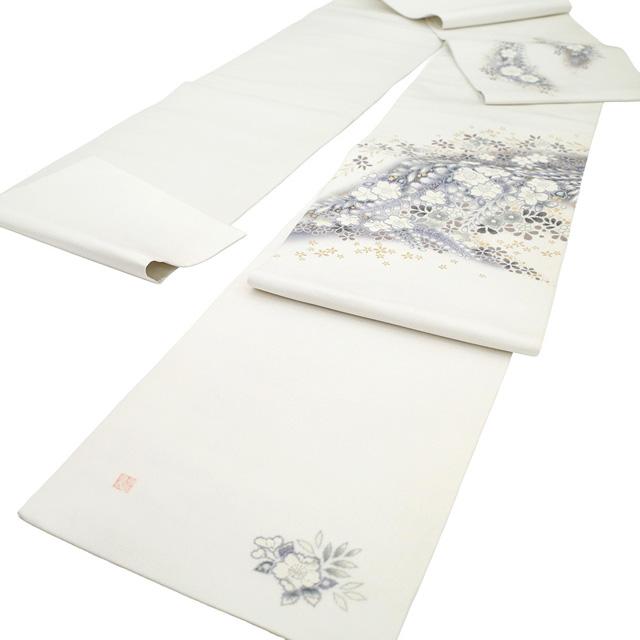 袋帯 未使用 フォーマル 正絹 桐屋 翠山工房 落款 十日町 辻が花 絞り