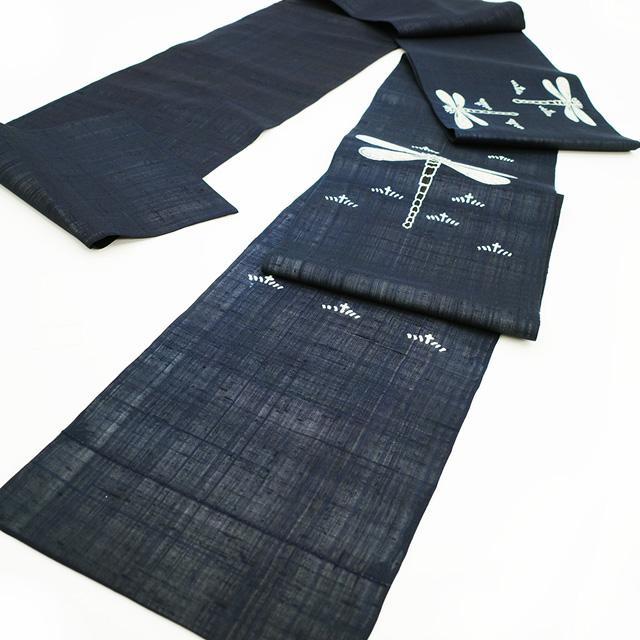 2/20まで＼半額／で￥65780→32890 夏物 袋帯 紗紬 藍染め 手染め 正絹