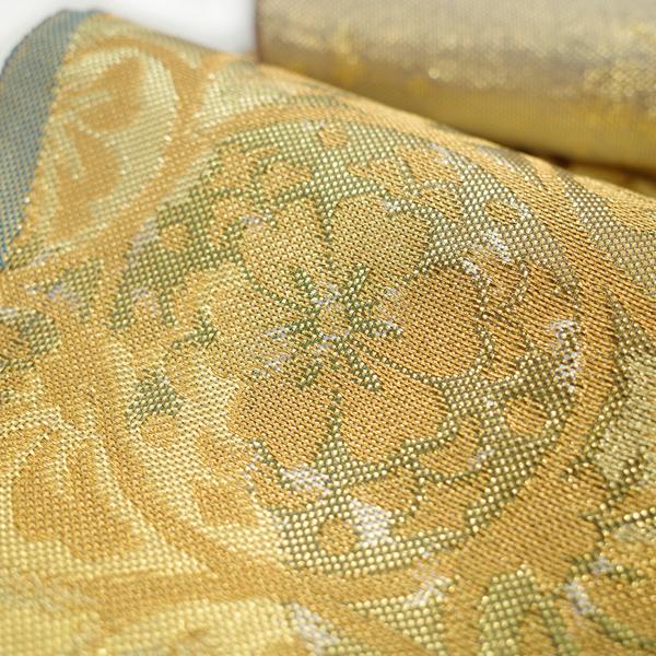 本袋帯 京都 西陣 川島織物 高級 本金 正絹 絹 金糸 色紙文 名物裂