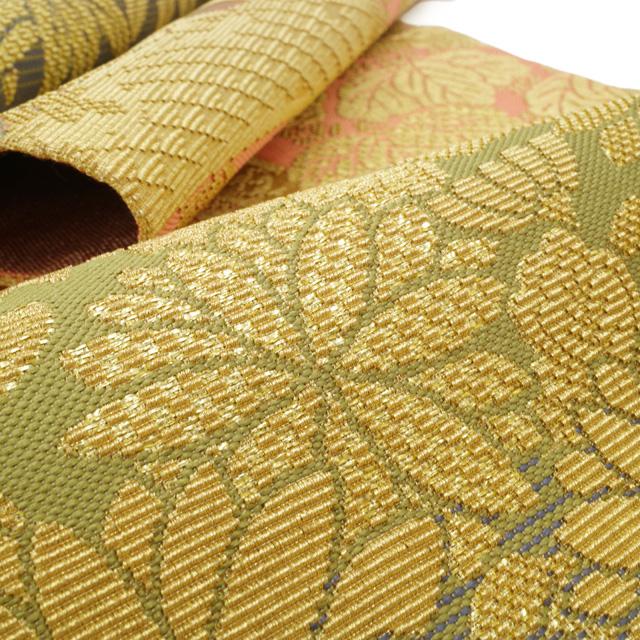 袋帯 リサイクル フォーマル 京都 西陣 全通 金華山織 正絹 金糸 多色