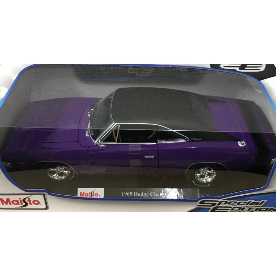 マイスト ミニカー 1969 DODGE Charger R/T Purple 1/18 MAISTO ダッジ