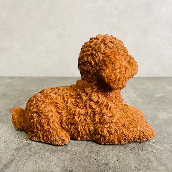 置物 犬 かわいい 動物 玄関 見上げるトイプードル ブラウン おしゃれ