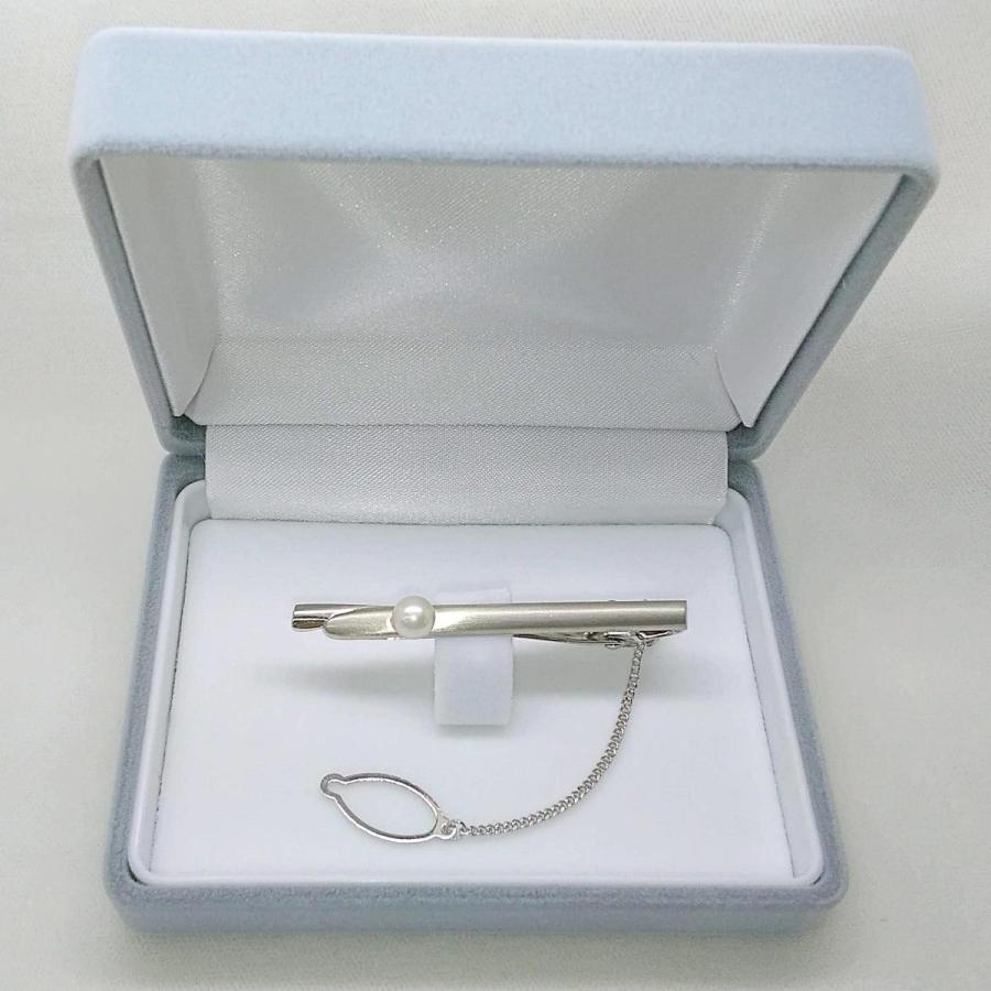 再入荷】真珠のネクタイピン（シンプル 6mm） タイ止め 入社式 新社会