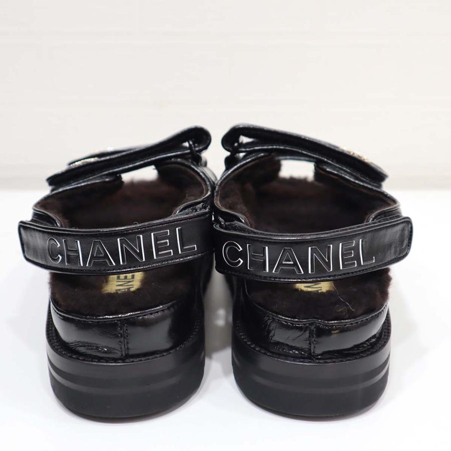 質屋 未使用 シャネル CHANEL サンダル ボア G45291 ソックス付き ココ