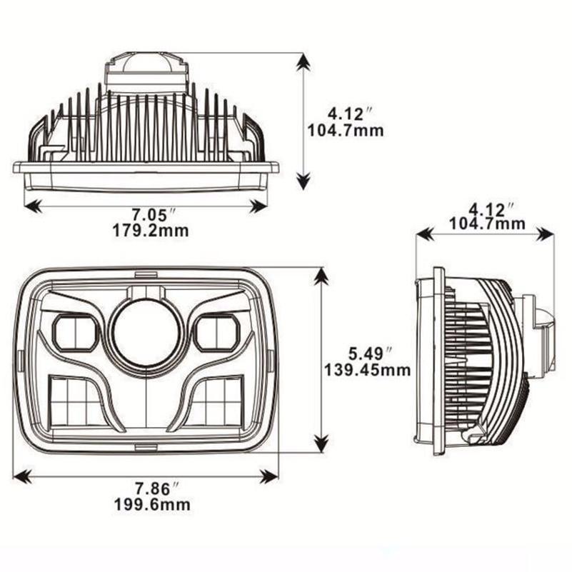 ヘッドライト LED プロジェクター 角型 角目 ZRX400 ZRX1100 ZRX1200