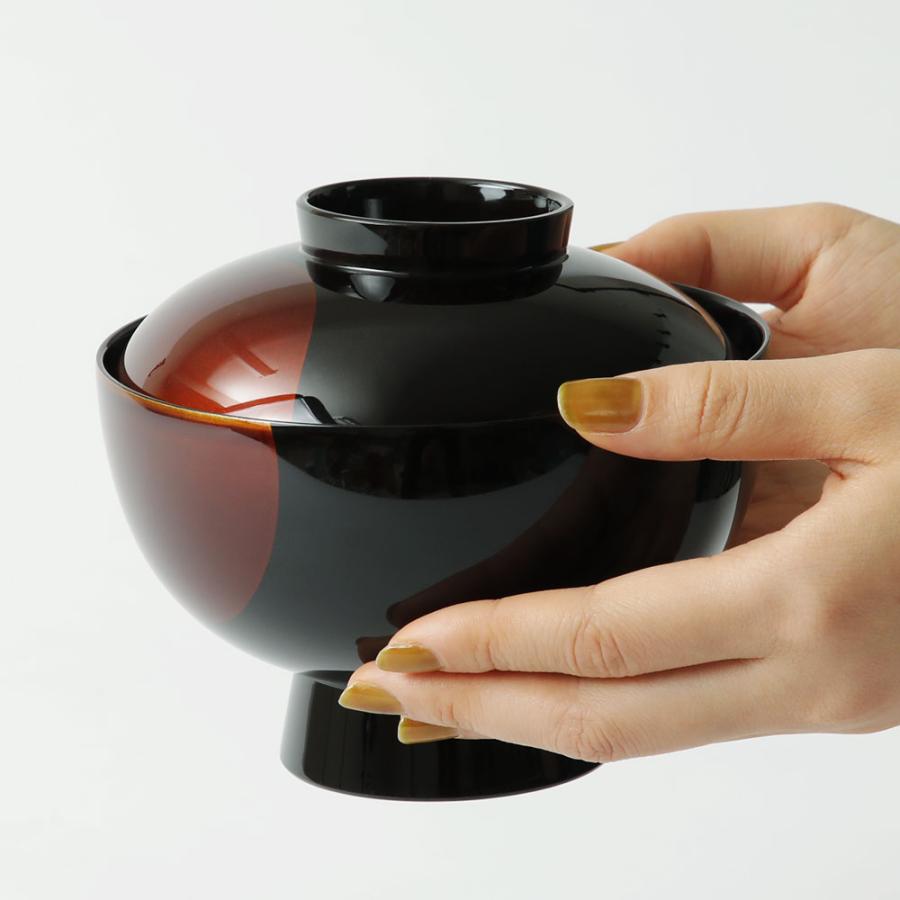 雑煮椀 井助商店 日月雑煮椀2個セット 白檀塗 漆塗り 単品 日本製 蓋