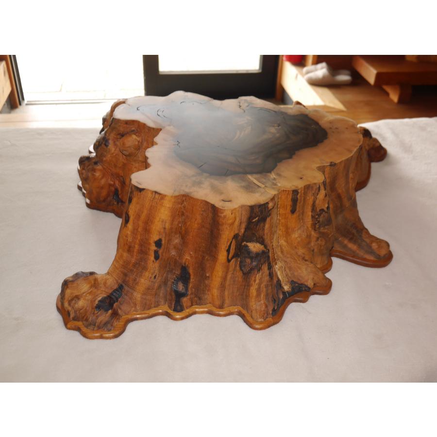 黒柿飾り台 銘木 国産 コブ 木の宝石 木製 黒柿 花台 玄関 床の間 希少