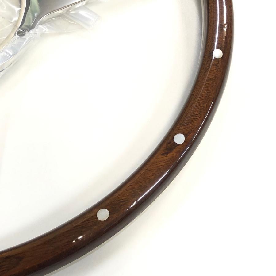 モトリタMK3ウッドステアリング・14インチ フラット : ミニマルヤマ