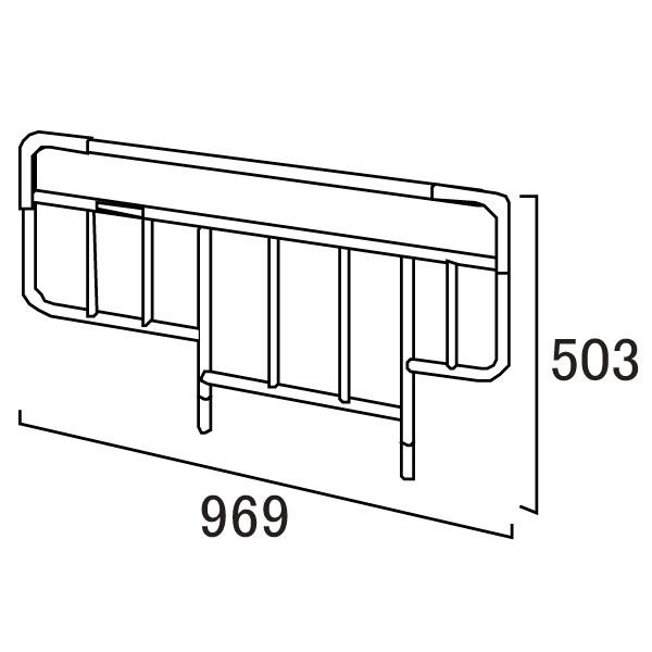 ベッドサイドレール KS-161G 法人用 パラマウントベッド : 介護用品