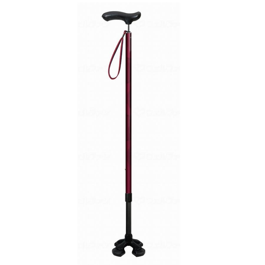 やわらGELグリップ4点杖 ボルドー 605300 シナノ : 介護用品専門店