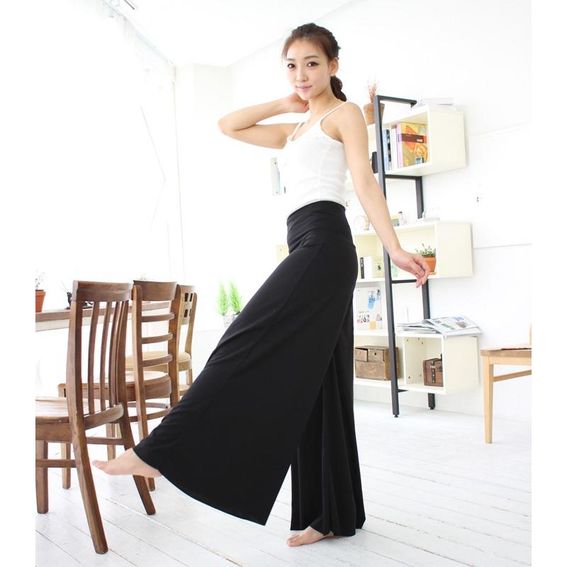 ワイドパンツ リラックスパンツ フレア ヨガパンツ ガウチョ ベリー