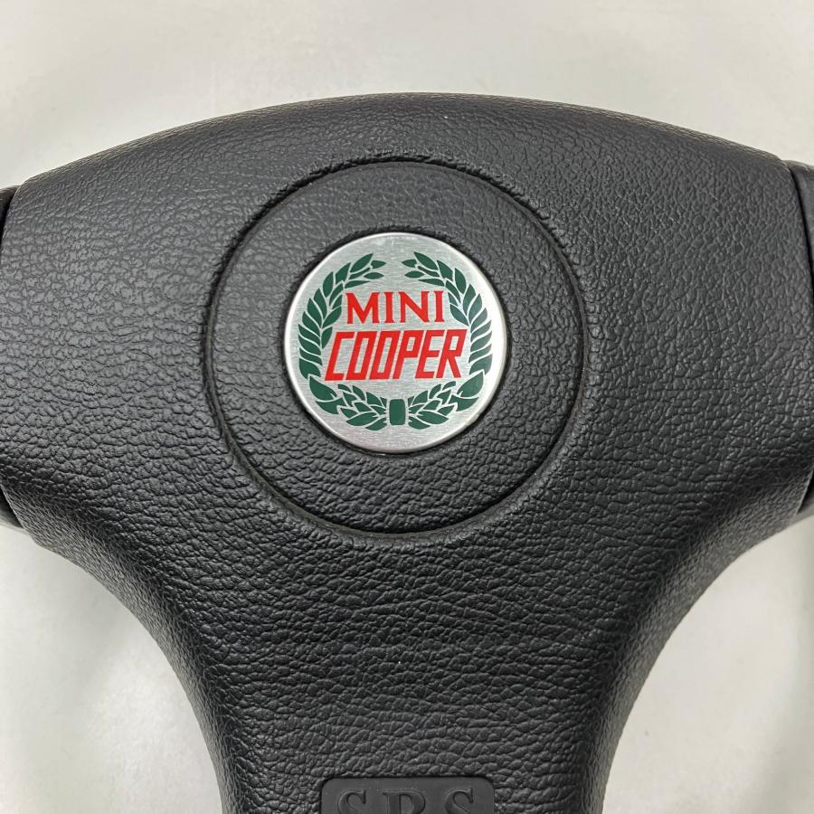 中古 クラシックミニ純正 エアバックボス付き レザーステアリング