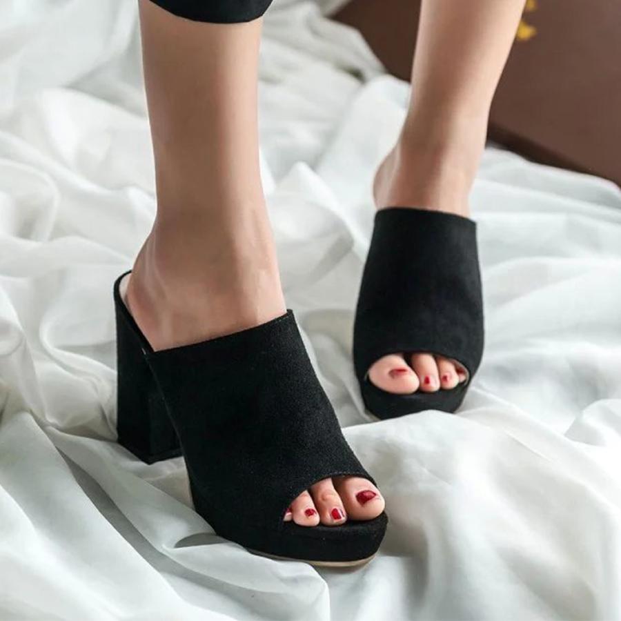 miniministore（ミニミニストア） ミュール サンダル チャンキーヒール