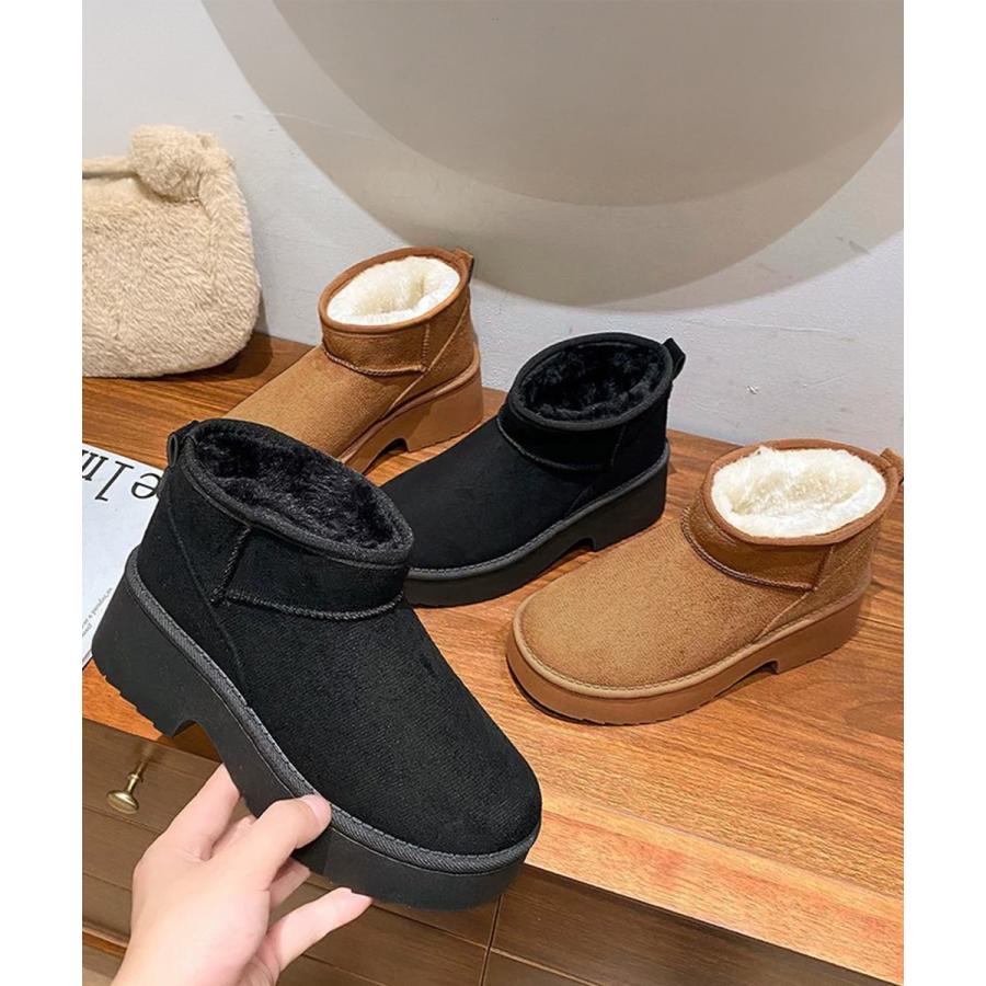 miniministore（ミニミニストア） 厚底ムートンブーツチャンキーヒール