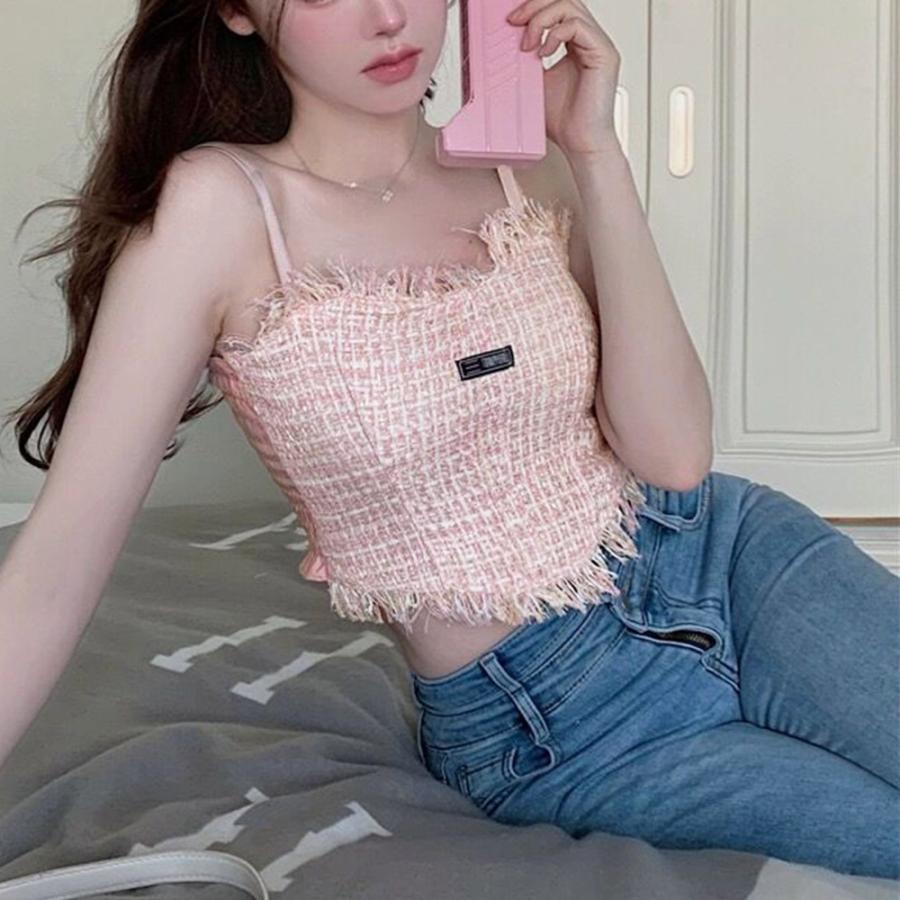 miniministore（ミニミニストア） フリンジツイードキャミソール