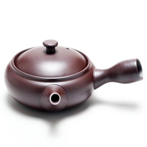 深蒸し茶用急須 平型 常滑焼 黒泥 200cc 陶磁器 茶器とは 湯呑み 急須