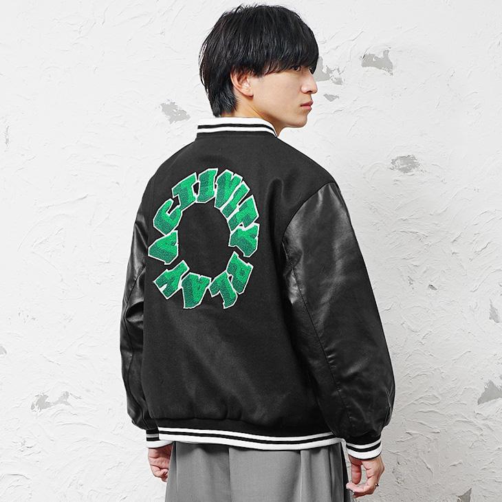 MinoriTY（マイノリティ） スタジャン メンズ メルトン 袖革 ワッペン