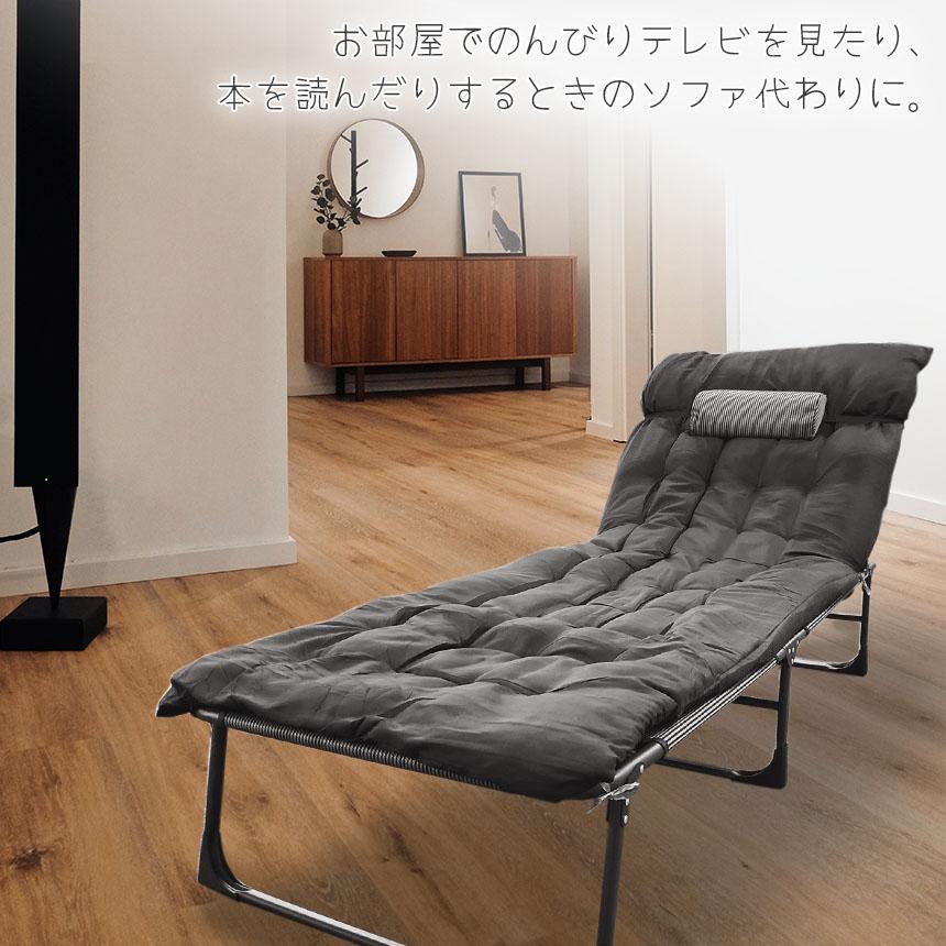 折り畳みベッド 簡易ベッド 折り畳み マット付き まくら付き 室内