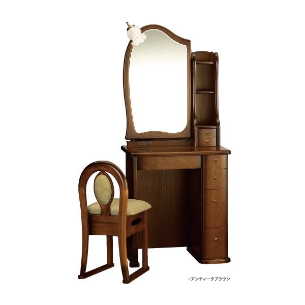 ドレッサー ライト付 一面鏡 アンティーク 大きい鏡 ルルキュート