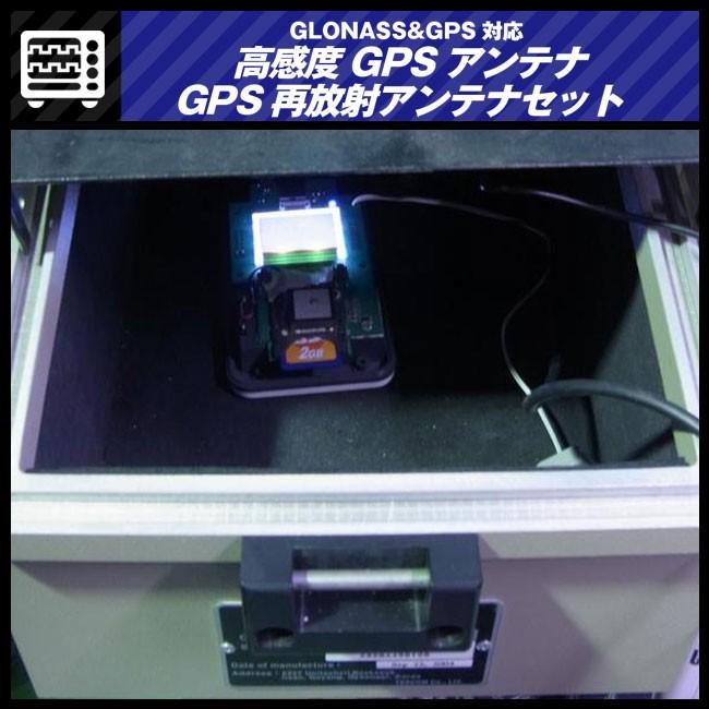 ☆GLONASS&GPS対応・高感度GPSアンテナ ＆ GPS再放射アンテナセット