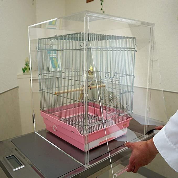 アクリルバードケージ ヒーター外付けタイプ HOEI 915オウム 鳥かご用
