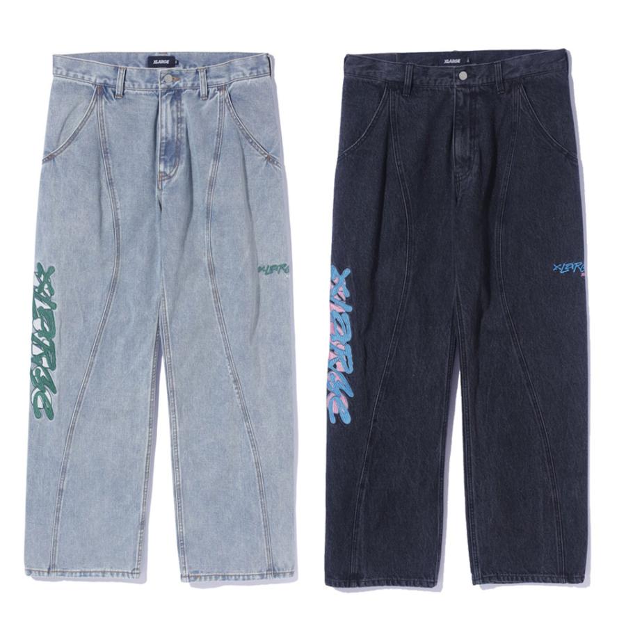 XLARGE（エクストラ ラージ） 全2色 デニムパンツ SIDE CUTTING DENIM