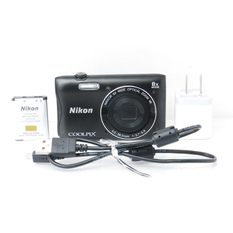 COOLPIX S Nikon ニコン S3700 ブラック : 山ウサギカメラ - 通販