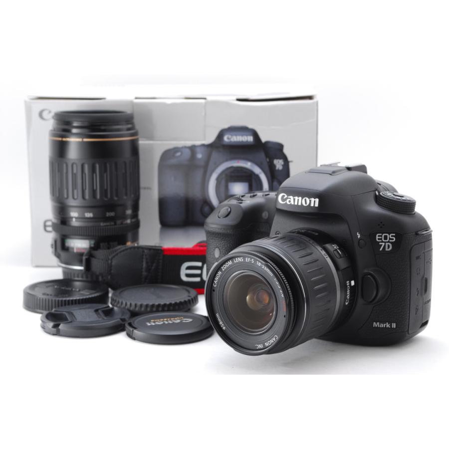 EOS 7D Canon キヤノン Mark II ダブルズームキット 新品SD32GB付き
