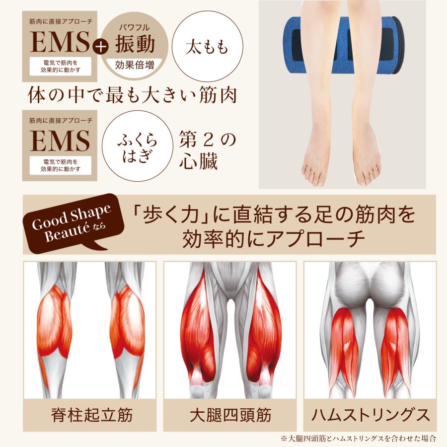 グッドシェイプボーテ MUK EMS×振動 Wアプローチ 置くだけ&はさむだけ