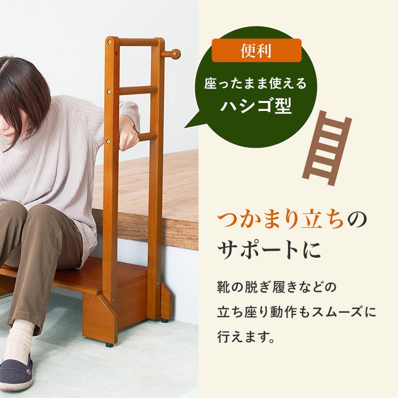 HAGiHARA（萩原） 玄関台 玄関踏み台 高めの玄関 ワイド 踏み台 手すり