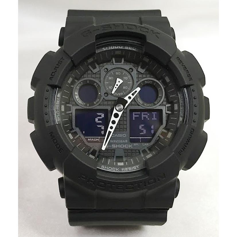 G-SHOCK カシオ GA-100-1A1JF 黒 ブラック 送料無料 : 時計の