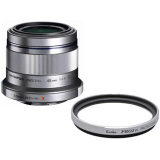 OLYMPUS オリンパス M.ZUIKO DIGITAL 45mm F1.8 シルバー＋レンズ