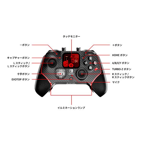ZUIKI 瑞起 高機能ゲームコントローラー EVOTOP（Black） ZKNS-015-BK